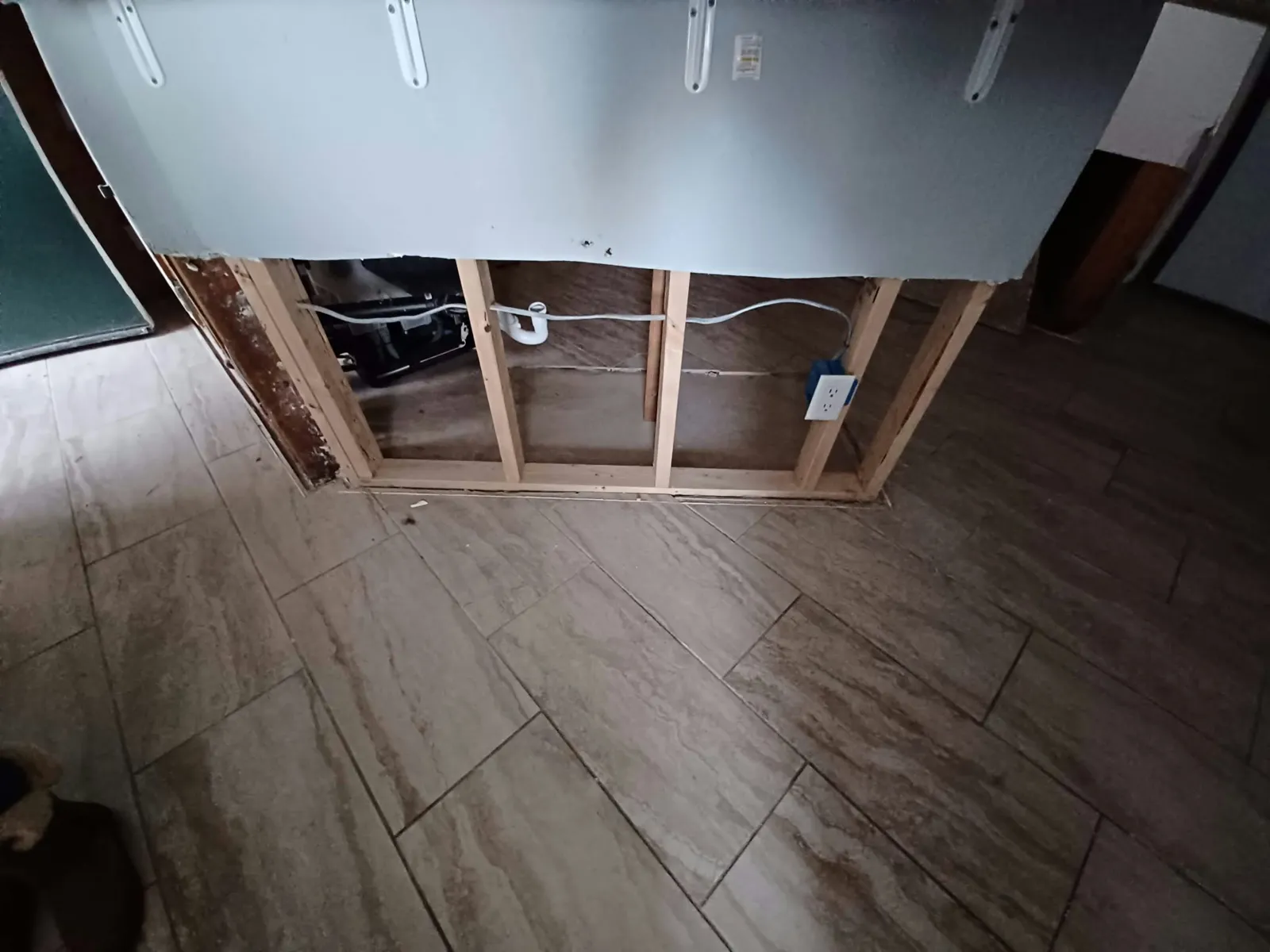 Framing exposed — home remodel by Happy Homes Remodeling, Henderson, NV
